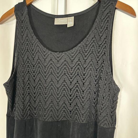 Chico's Travelers Collection Black Maxi Dress w Lace Jacket Sz 2 US L Resortwear - Picture 6 of 15